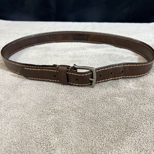 Levis Brown‎ Work Belt Mens Sz L 38-40 Synthetic Leather 2-Horse Brand 1.5" Wide